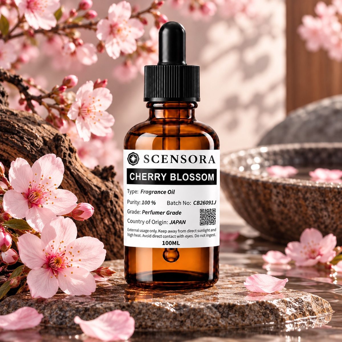 Scensora Cherry Blossom fragrance oil, perfumer-grade, 100ml to 5kg