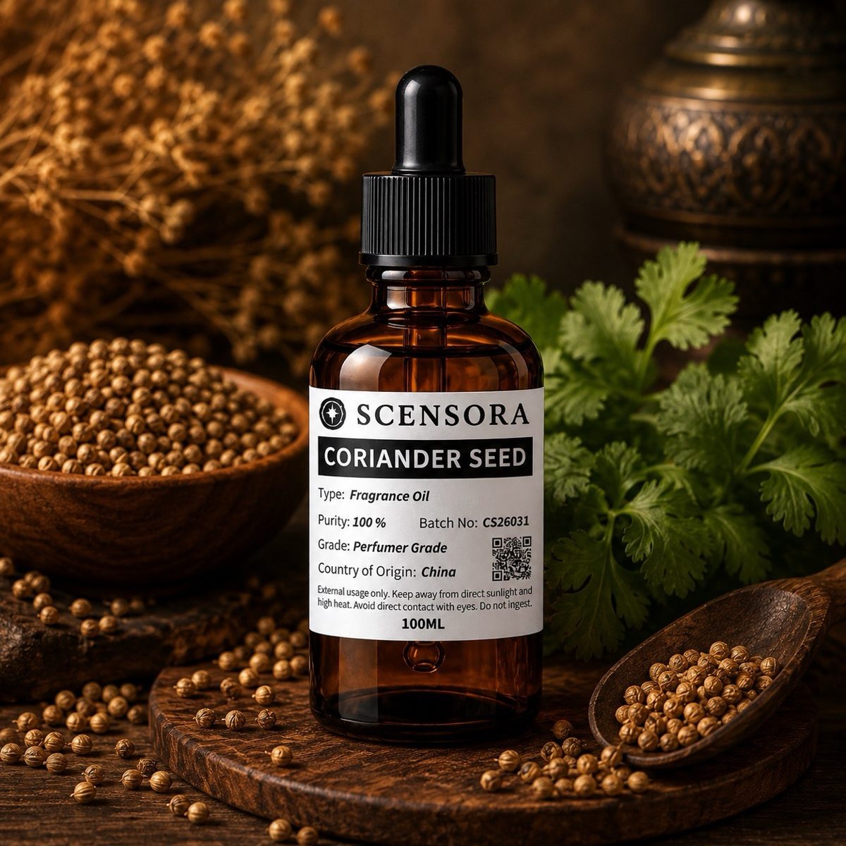 Scensora Coriander Seed fragrance oil, perfumer-grade, 100ml to 5kg