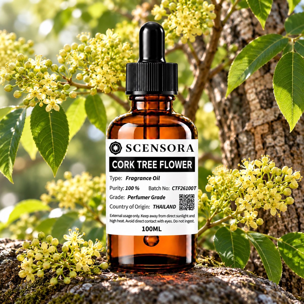Scensora Cork Tree Flower fragrance oil, perfumer-grade, 100ml to 5kg