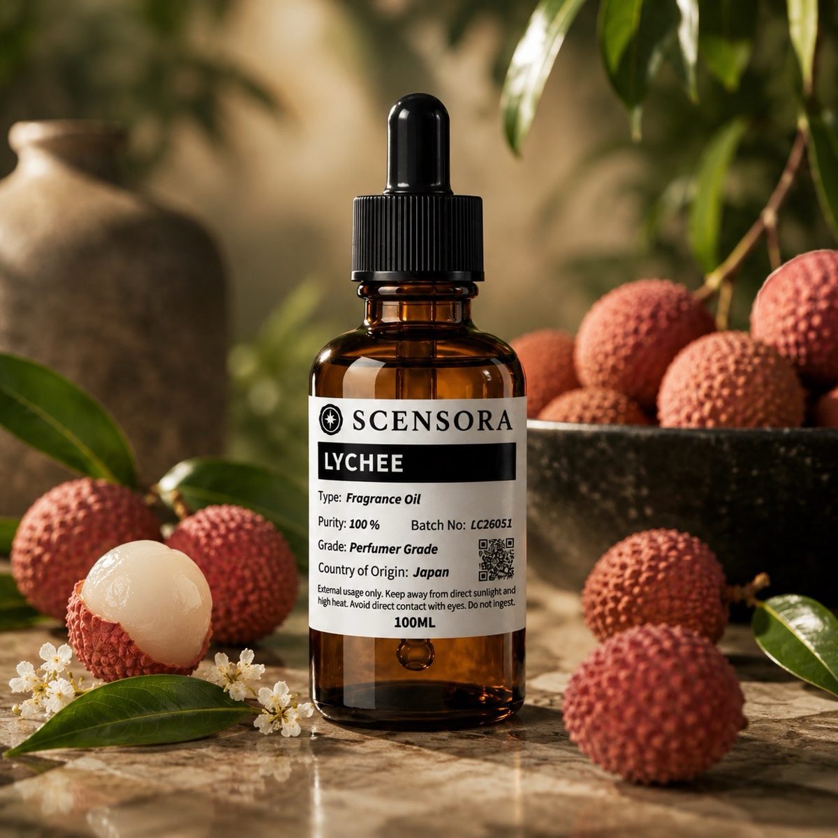 Scensora Lychee fragrance oil, perfumer-grade, 100ml to 5kg