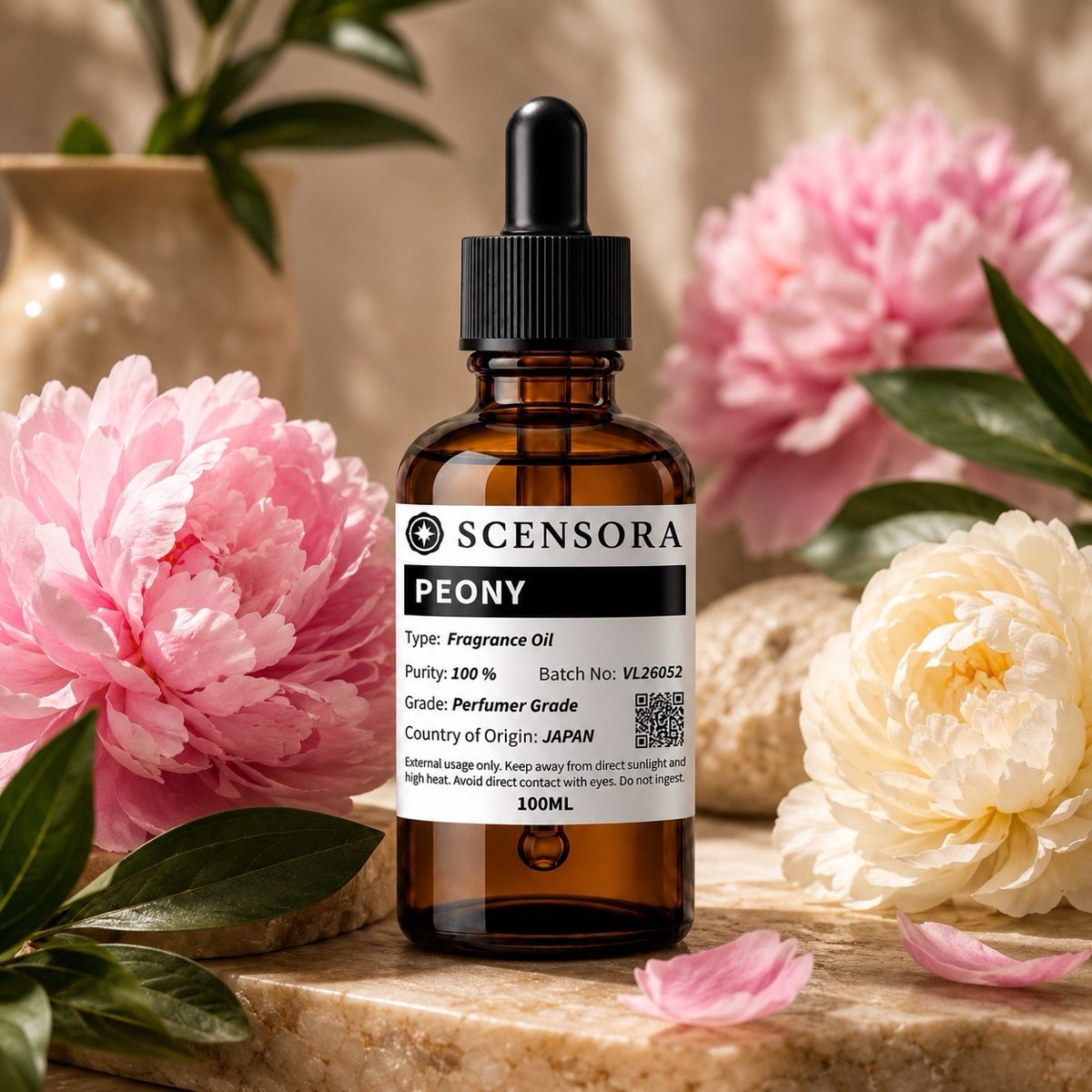 Scensora Peony fragrance oil, perfumer-grade, 100ml to 5kg