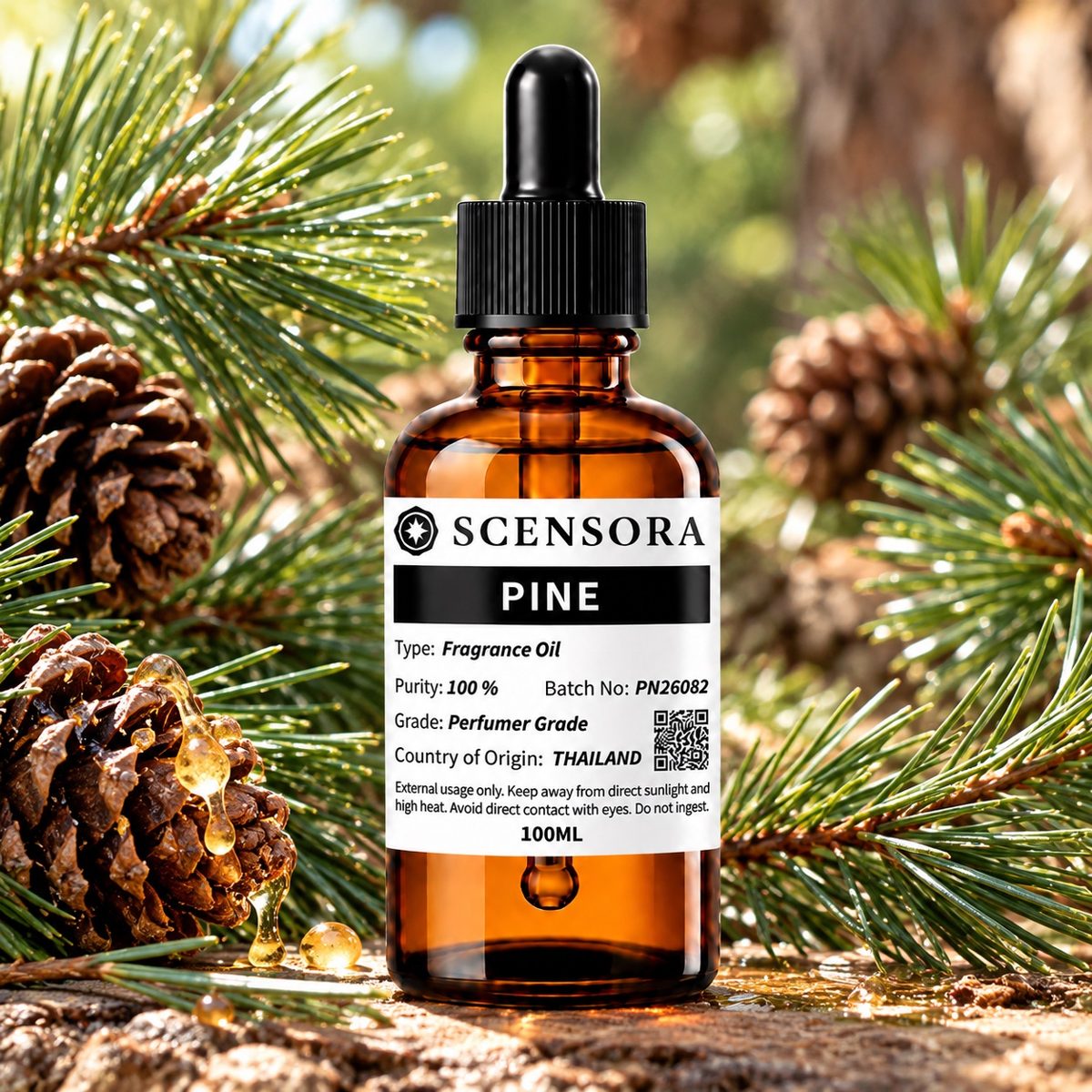 Scensora Pine fragrance oil, perfumer-grade, 100ml to 5kg