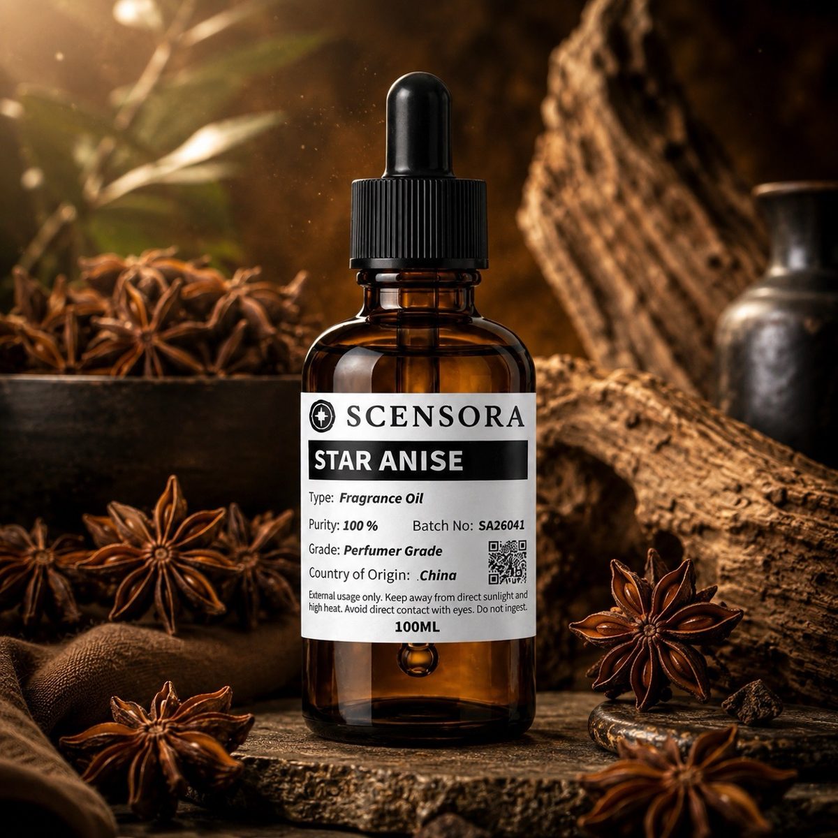 Scensora Star Anise fragrance oil, perfumer-grade, 100ml to 5kg