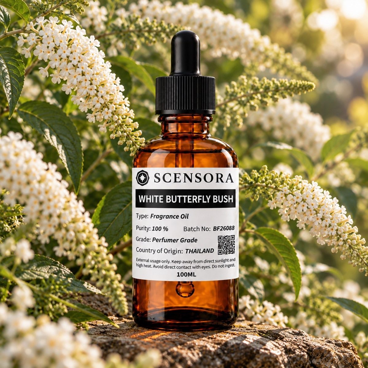 Scensora White Butterfly Bush fragrance oil, perfumer-grade, 100ml to 5kg